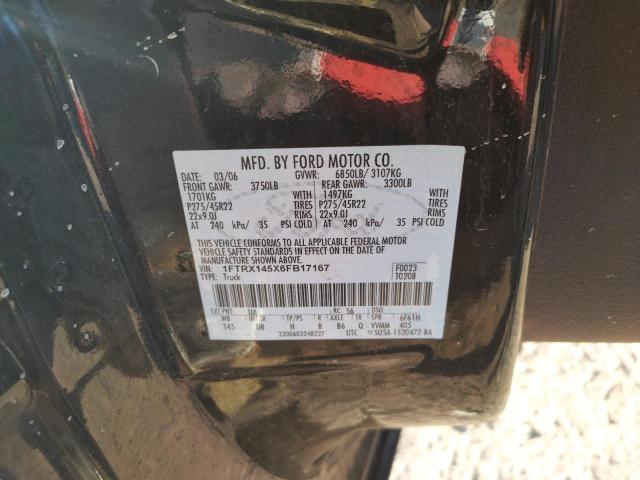 Photo 10 from auction – 2006 FORD F150 with VIN 1FTRX145X6FB17167