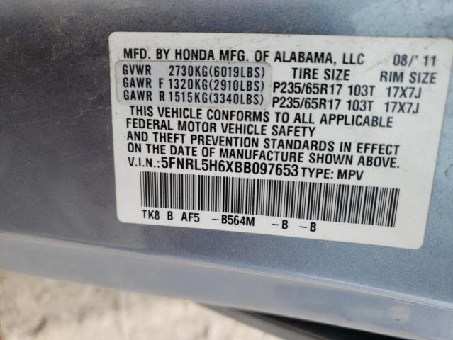 Photo 10 from auction – 2011 HONDA ODYSSEY EX with VIN 5FNRL5H6XBB097653
