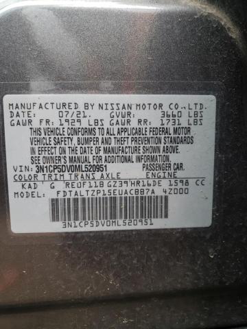 Photo 10 from auction – 2021 NISSAN KICKS SR with VIN 3N1CP5DV0ML520951
