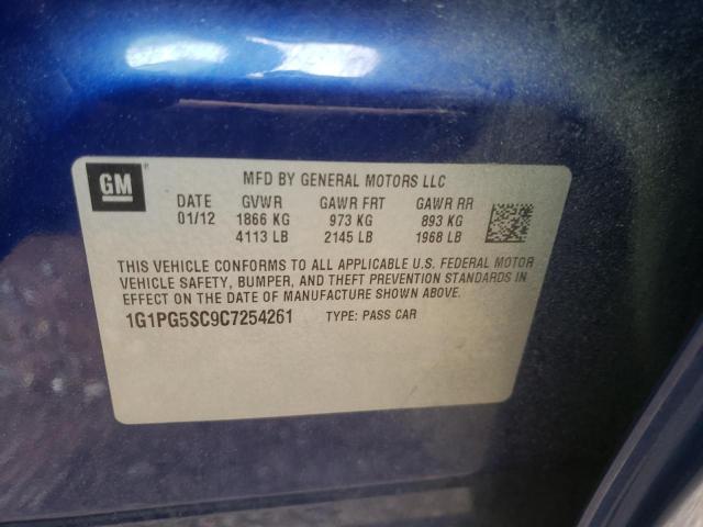 Photo 10 from auction – 2012 CHEVROLET CRUZE LT with VIN 1G1PG5SC9C7254261