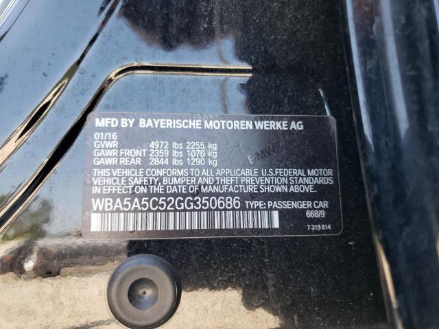 Photo 10 from auction – 2016 BMW 528 I with VIN WBA5A5C52GG350686