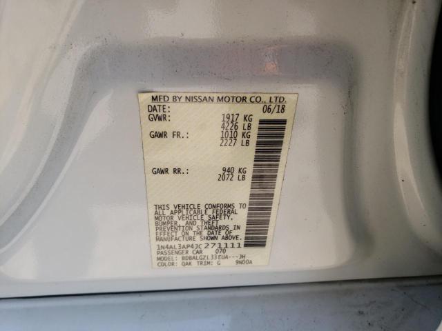 Photo 10 from auction – 2018 NISSAN ALTIMA 2.5 with VIN 1N4AL3AP4JC271111