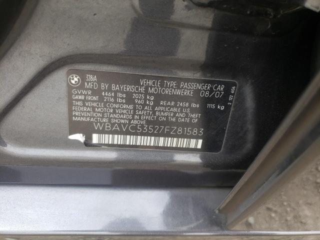 Photo 10 from auction – 2007 BMW 328 I SULE with VIN WBAVC53527FZ81583