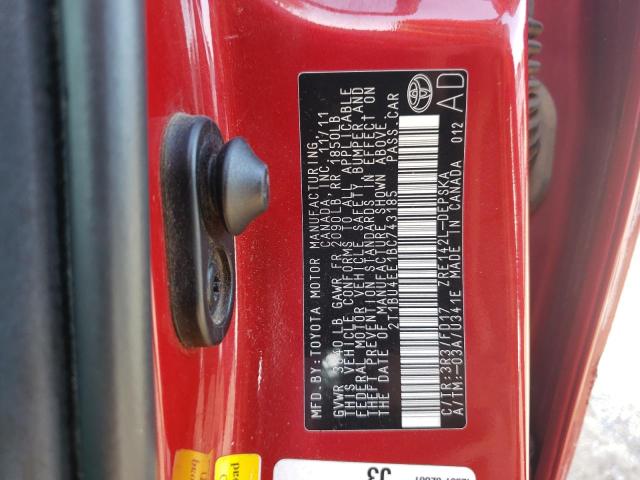 Zdjęcie 10 z aukcji – 2011 TOYOTA COROLLA BA z VIN 2T1BU4EE1BC743185