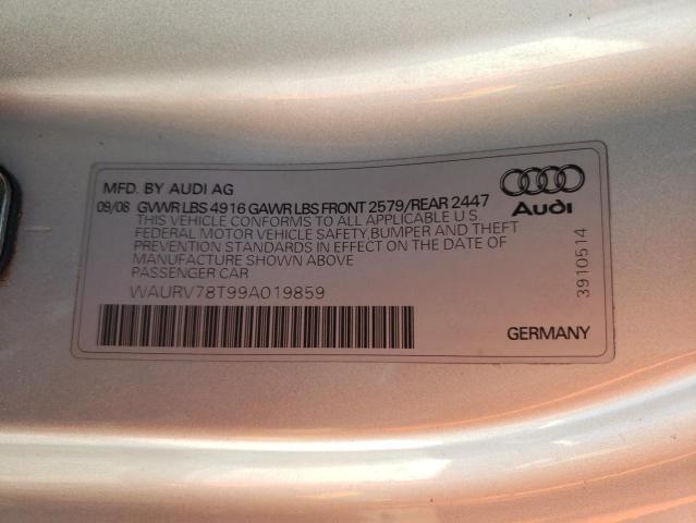 Photo 10 from auction – 2009 AUDI S5 QUATTRO with VIN WAURV78T99A019859
