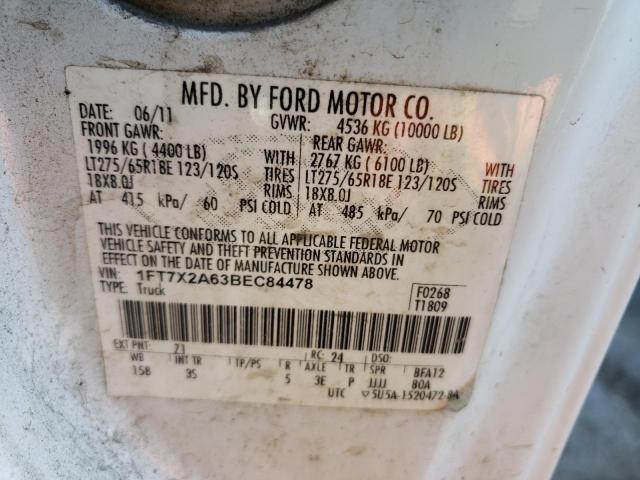 Photo 10 from auction – 2011 FORD F250 SUPER with VIN 1FT7X2A63BEC84478