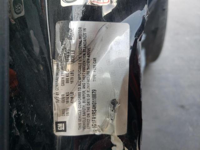 Photo 10 from auction – 2017 CHEVROLET CAMARO LS with VIN 1G1FA1RS4H0118879