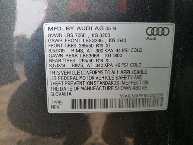 Photo 10 from auction – 2014 AUDI Q7 PREMIUM with VIN WA1LMAFE1ED020519