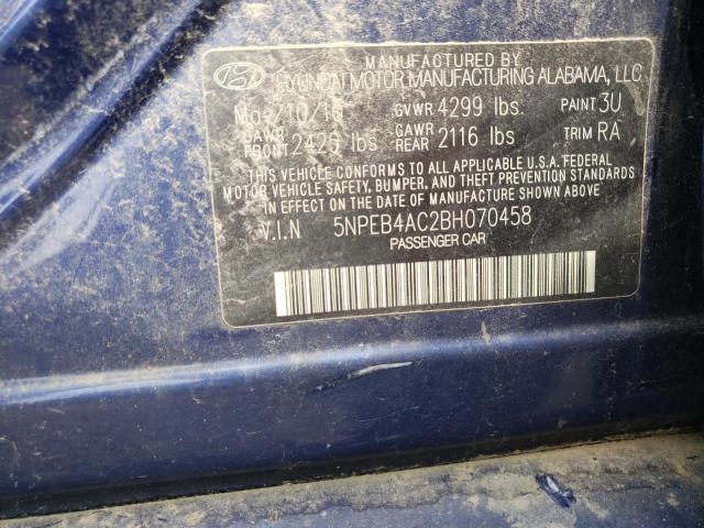 Photo 10 from auction – 2011 HYUNDAI SONATA GLS with VIN 5NPEB4AC2BH070458