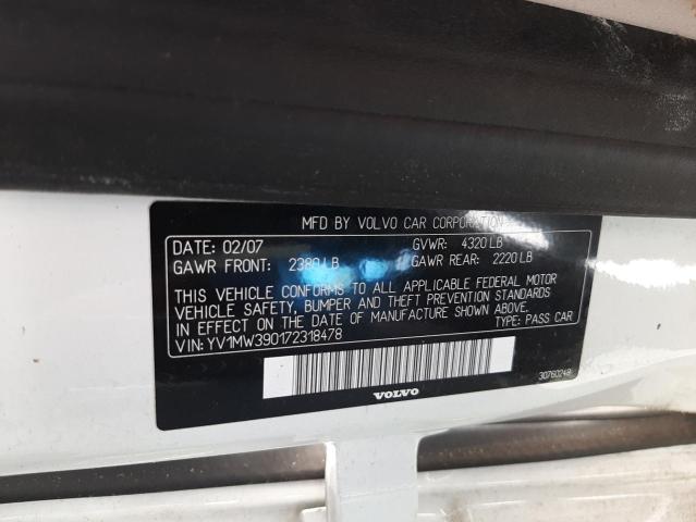 Photo 10 from auction – 2007 VOLVO V50 2.4I with VIN YV1MW390172318478