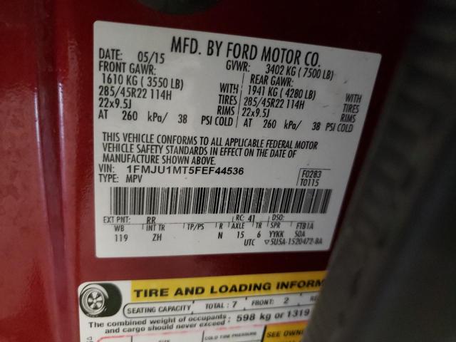Photo 10 from auction – 2015 FORD EXPEDITION with VIN 1FMJU1MT5FEF44536