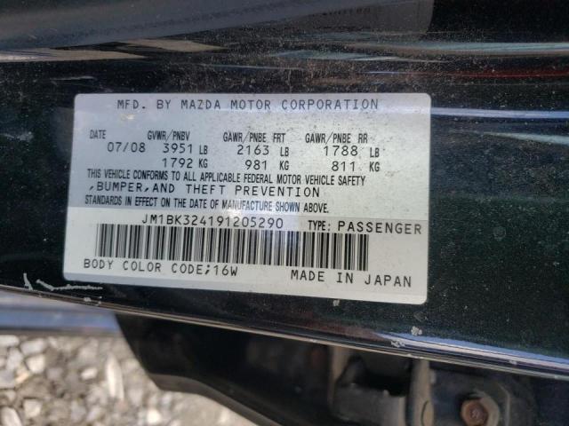 Photo 10 from auction – 2009 MAZDA 3 S with VIN JM1BK324191205290