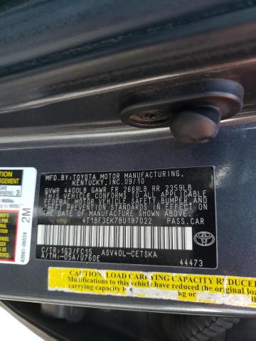 Photo 10 from auction – 2011 TOYOTA CAMRY BASE with VIN 4T1BF3EK7BU187022