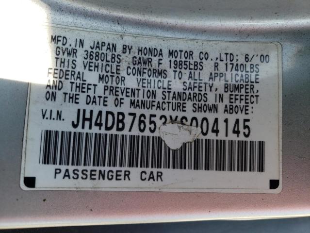 Photo 10 from auction – 2000 ACURA INTEGRA LS with VIN JH4DB7653YS004145