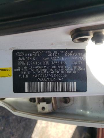 Photo 10 from auction – 2016 HYUNDAI ACCENT SE with VIN KMHCT4AE9GU092259