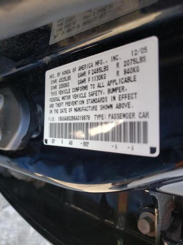 Photo 10 from auction – 2006 ACURA 3.2TL with VIN 19UUA66286A016879