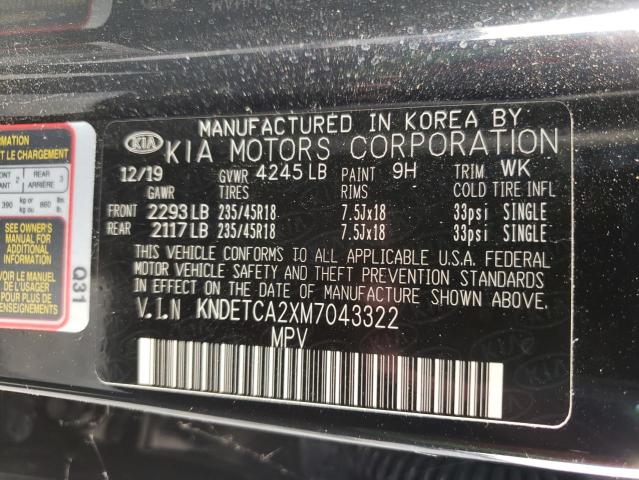 Photo 10 from auction – 2021 KIA SELTOS SX with VIN KNDETCA2XM7043322