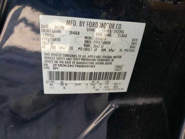 Photo 10 from auction – 2008 FORD EDGE LIMIT with VIN 2FMDK39C78BB09183