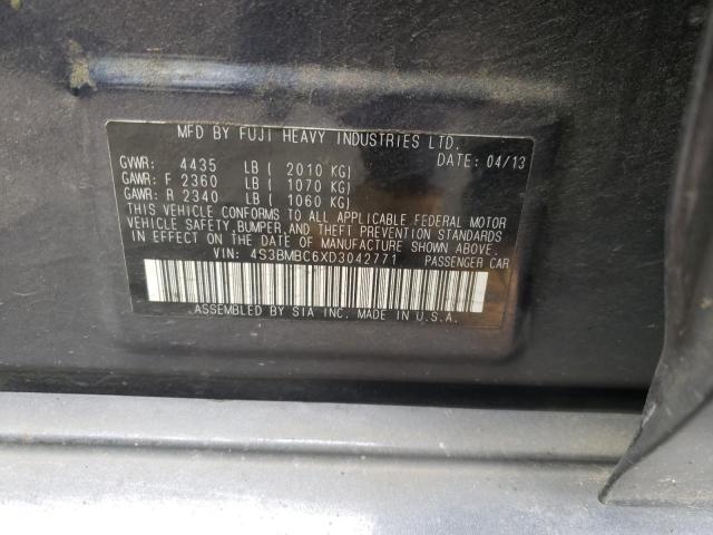 Photo 10 from auction – 2013 SUBARU LEGACY 2.5 with VIN 4S3BMBC6XD3042771