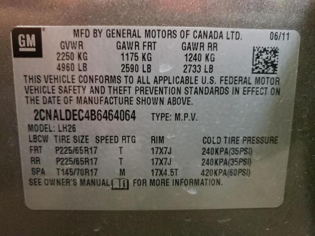 Photo 10 from auction – 2011 CHEVROLET EQUINOX LT with VIN 2CNALDEC4B6464064