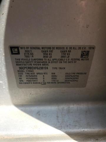 Photo 10 from auction – 2015 CHEVROLET SILVERADO with VIN 3GCPCRECXFG236124