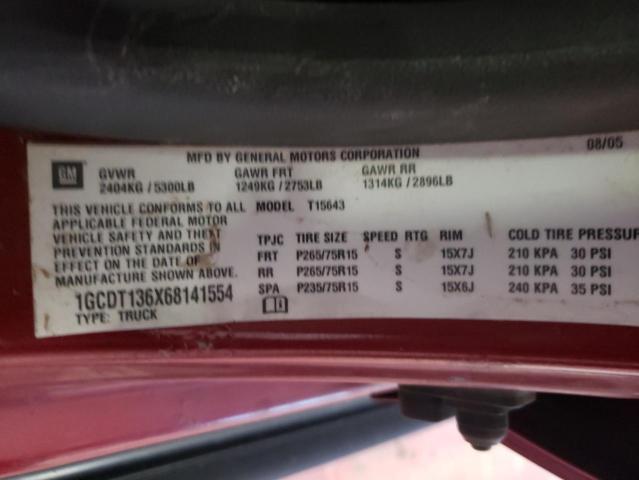 Photo 10 from auction – 2006 CHEVROLET COLORADO with VIN 1GCDT136X68141554