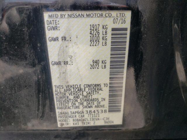 Photo 10 from auction – 2016 NISSAN ALTIMA 2.5 with VIN 1N4AL3AP6GN384538