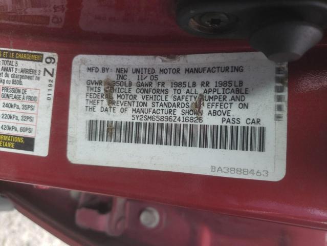 Zdjęcie 10 z aukcji – 2006 PONTIAC VIBE z VIN 5Y2SM65896Z416826