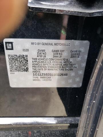 Photo 10 from auction – 2020 CHEVROLET IMPALA LT with VIN 1G11Z5S31LU112648