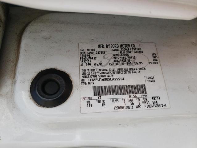 Photo 10 from auction – 2005 FORD EXPEDITION with VIN 1FMPU16505LA22254