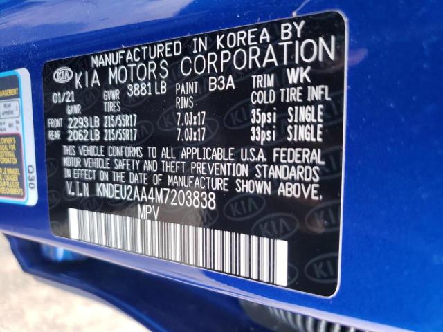 Photo 10 from auction – 2021 KIA SELTOS S with VIN KNDEU2AA4M7203838