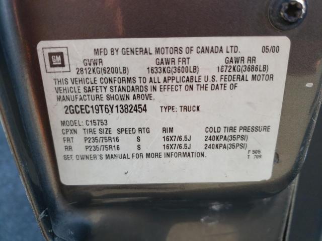 Photo 10 from auction – 2000 CHEVROLET SILVERADO with VIN 2GCEC19T6Y1382454