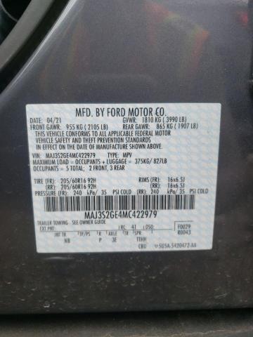 Photo 10 from auction – 2021 FORD ECOSPORT S with VIN MAJ3S2GE4MC422979