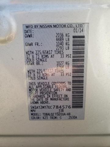 Photo 10 from auction – 2014 NISSAN ROGUE S with VIN 5N1AT2MT7EC784576
