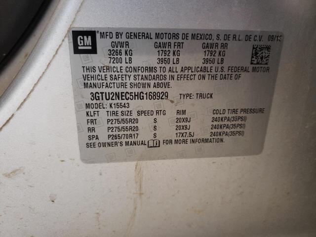 Photo 10 from auction – 2017 GMC SIERRA K15 with VIN 3GTU2NEC5HG168929