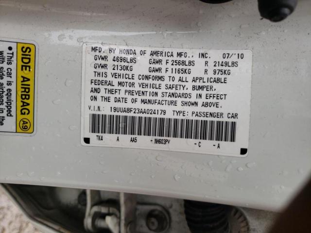 Photo 10 from auction – 2010 ACURA TL with VIN 19UUA8F23AA024179