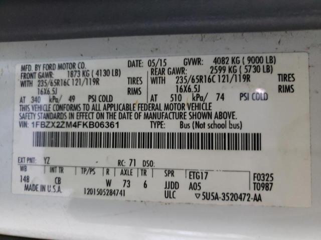 Photo 10 from auction – 2015 FORD TRANSIT T- with VIN 1FBZX2ZM4FKB06361