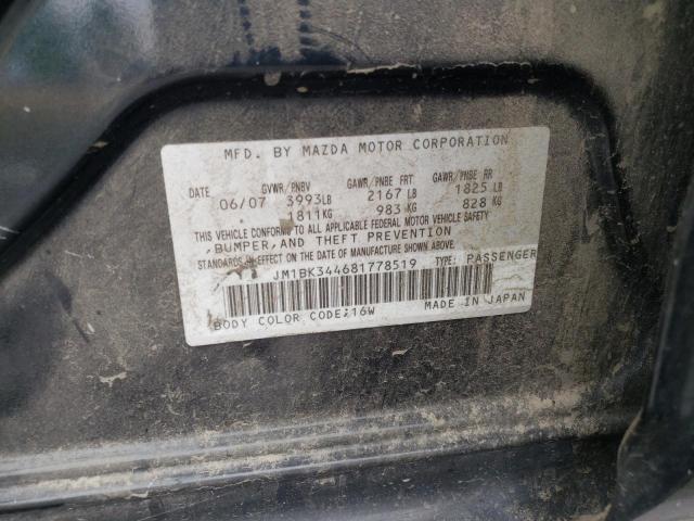 Photo 10 from auction – 2008 MAZDA 3 HATCHBAC with VIN JM1BK344681778519