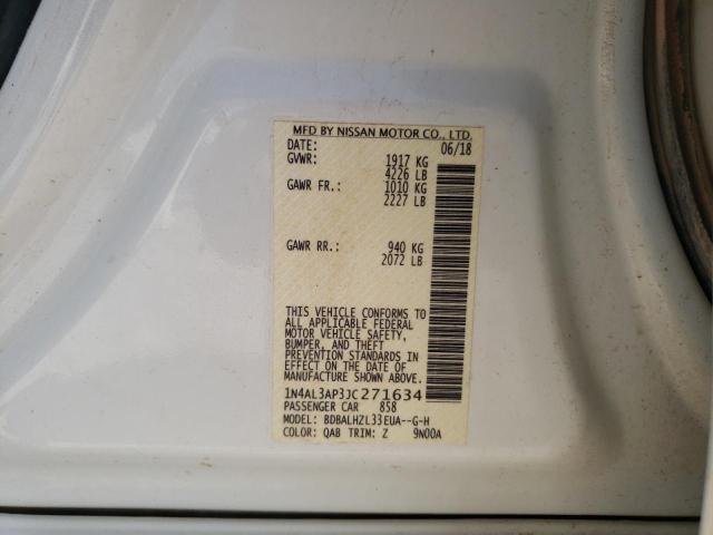 Photo 10 from auction – 2018 NISSAN ALTIMA 2.5 with VIN 1N4AL3AP3JC271634
