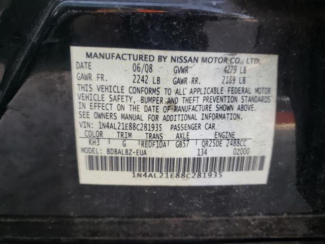 Photo 10 from auction – 2008 NISSAN ALTIMA 2.5 with VIN 1N4AL21E88C281935