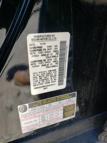 Photo 10 from auction – 2004 INFINITI FX45 with VIN JNRBS08W84X403541