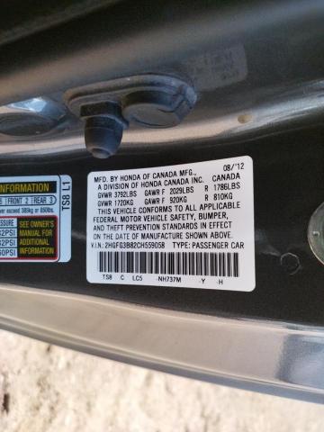 Photo 10 from auction – 2012 HONDA CIVIC EX with VIN 2HGFG3B82CH559058