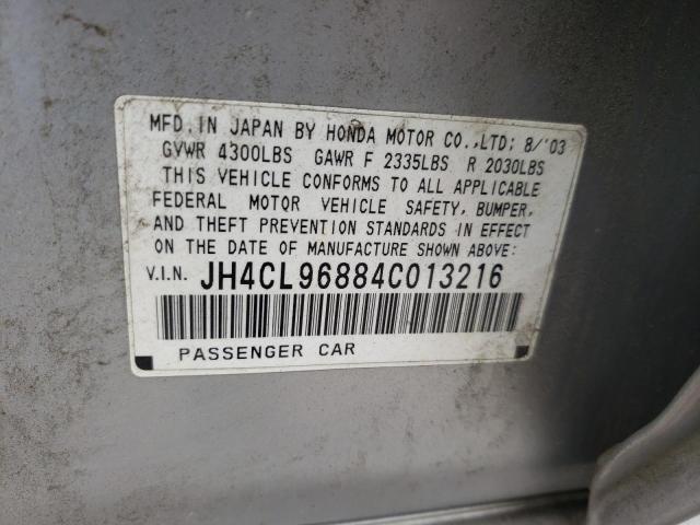 Photo 10 from auction – 2004 ACURA TSX with VIN JH4CL96884C013216