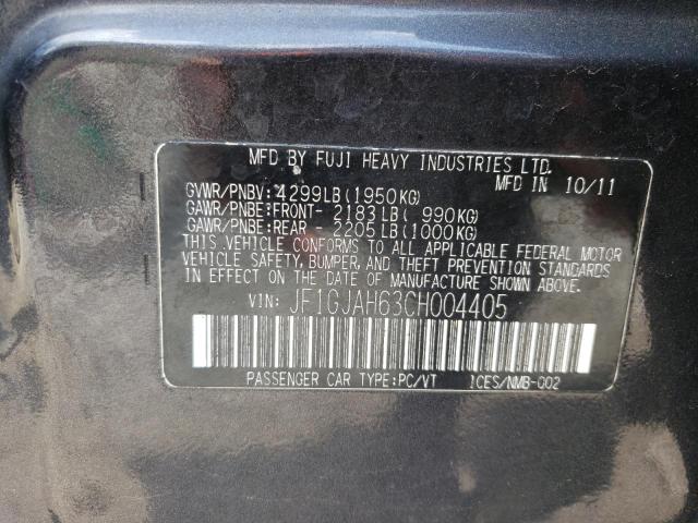 Photo 10 from auction – 2012 SUBARU IMPREZA LI with VIN JF1GJAH63CH004405