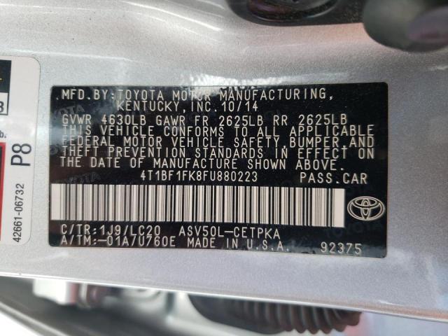 Photo 10 from auction – 2015 TOYOTA CAMRY LE with VIN 4T1BF1FK8FU880223