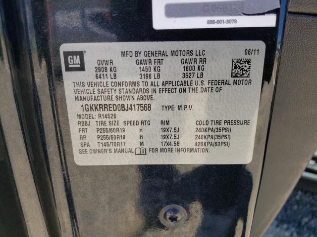 Photo 10 from auction – 2011 GMC ACADIA SLT with VIN 1GKKRRED0BJ417568