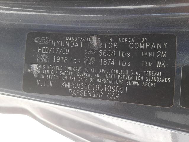 Photo 10 from auction – 2009 HYUNDAI ACCENT GS with VIN KMHCM36C19U139091