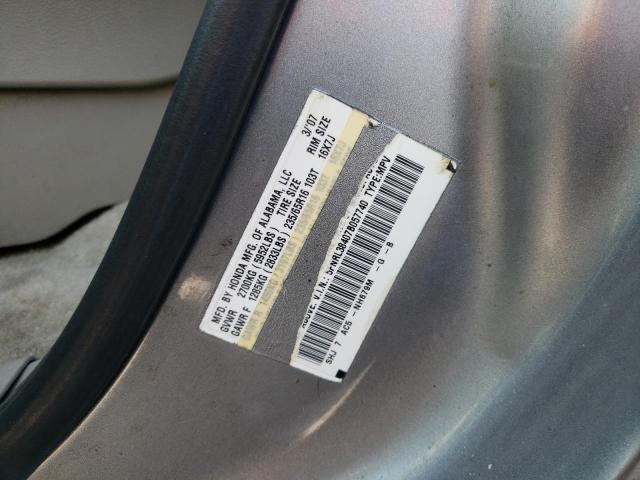 Photo 10 from auction – 2007 HONDA ODYSSEY with VIN 5FNRL38407B057740