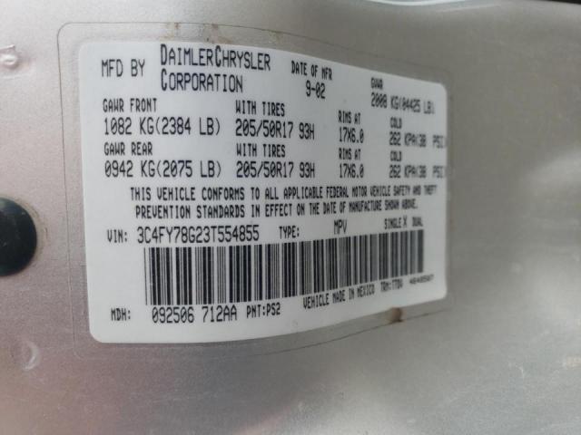 Photo 10 from auction – 2003 CHRYSLER PT CRUISER with VIN 3C4FY78G23T554855