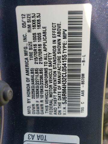 Photo 10 from auction – 2012 HONDA CR-V LX with VIN 5J6RM4H32CL054155